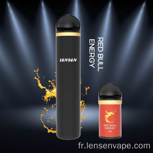 Lensen 600puffs Système de pod remplaçable de pod jetable